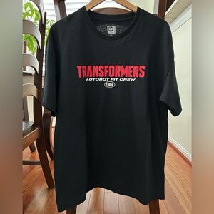 Men’s Transformers Bumblebee Autobot Pit Crew Short Sleeve T Shirt Size Large